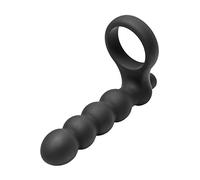 Frisky Anillo Vibrante con Correa en la Diversión Doble - 1 Unidad