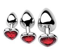 Frisky Juego de 3 Clavijas de Corazones Cromados - 362 gr