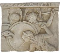 Friso del Templo Teatro de Delfos, escultura griega en relieve, decoración de pared