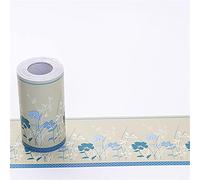 Friso Para Pared Cenefas Adhesivas BañO Cocina de Papel Para Paredes 3d Infantiles Decorativas Pintado Cocina Vinilo Autoadhesivo Impermeable Flores azules 10 X 1000CM