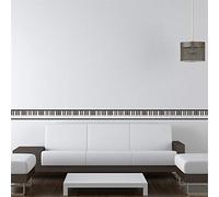 Friso Para Pared Cenefas Adhesivas BañO Cocina de Papel Para Paredes 3d Infantiles Decorativas Pintado Cocina Vinilo Autoadhesivo Impermeable Teclas del piano 10 X 400cm