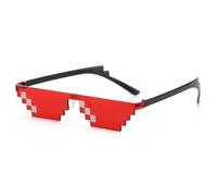 frissin Divertidas gafas de sol de mosaico Thug Life, Pixel negro, retro, robot, lentes de sol para fiesta de cumpleaños, recuerdos de cosplay