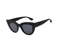 frissin Gafas de sol de ojo de gato para mujer, vintage, lujosas, negras, gafas de sol para mujer, UV400, Negro mate