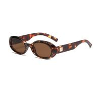 frissin Gafas de sol ovaladas para mujer y hombre, protección UV400, marco grueso, cubiertas de metal dorado, patillas gruesas para mujer, gafas de sol retro para exteriores, calle, fiesta, vacaciones