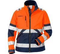 Fristads Cazadora Softshell Alta Visibilidad Mujer Cl. 2 4183 WYH High Vis Naranja/Azul Marino S