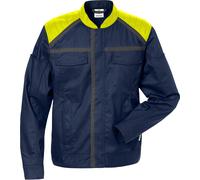 Fristads Chaqueta elástica industrial 4556 STFP para mujer azul marino/amarillo de protección de advertencia 4XL
