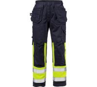 Fristads Flame High Vis Pantalón Artesano Cl. 1 2586 FLAM High Vis Amarillo/Azul Marino D104