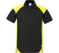 Fristads Polo 7047 PHV negro/amarillo XL