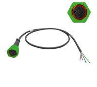 Fristom CONECTOR BAJONET 5 PIN WTY LADO DERECHO VERDE CON CABLE 1 METRO (5 Pin Derecho)