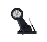 FRISTOM FT-009C Piloto LED de Gálibo para Remolque Lámpara de Posición 2 Funciones Blanca y Roja 12V 24V Brazo de Goma Diagonal Homologada E9 118x133mm