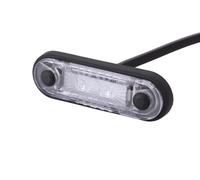 FRISTOM FT-015B Piloto LED de Gálibo Delantero Blanco 12V 24V para Remolque Lámpara de Posición Universal Compacta Homologada E9 y EMC 85x27x19mm