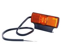 Fristom FT-017 Piloto LED de Gálibo Lateral Naranja 12V 24V para Remolque Lámpara de Posición con Soporte Angular Homologada E9 y EMC 130x32x14mm