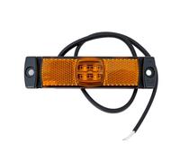 FRISTOM FT-017 Piloto LED de Gálibo Lateral Naranja 12V 24V para Remolque Lámpara de Posición Plana Universal Homologada E9 y EMC 130x32x14mm