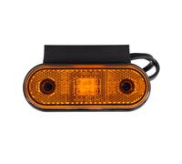 FRISTOM FT-020 Piloto LED de Gálibo Lateral Naranja 12V 24V para Remolque Lámpara de Posición con Soporte Angular Homologada E9 y EMC 118x70x20mm