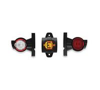 Fristom Galibo LED Corto con 3 Luces (Ámbar, Rojo, Blanco) Válido para 12V-24V, Estanco y Sumergible - Izquierda + Derecha A E9 R1 SM1