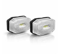 Fristom Galibos LED delanteros blancos con catadióptricos con soporte para vehículos de 12V y 24V, homologados. Pack de 2 unidades.