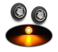 Fristom GALIBOS LED MARCADORES BALNCOS, AMBAR, ROJOS REDONDOS CON SOPORTE 12V 24V 2 UNIDADES HOMOLOGADOS (Ámbar)
