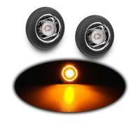 Fristom GALIBOS LED MARCADORES BALNCOS, AMBAR, ROJOS REDONDOS CON SOPORTE 12V 24V 2 UNIDADES HOMOLOGADOS (Ámbar)