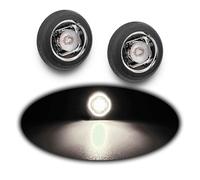 Fristom GALIBOS LED MARCADORES BALNCOS, AMBAR, ROJOS REDONDOS CON SOPORTE 12V 24V 2 UNIDADES HOMOLOGADOS (Blancos)