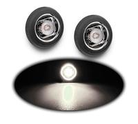 Fristom GALIBOS LED MARCADORES BALNCOS, AMBAR, ROJOS REDONDOS CON SOPORTE 12V 24V 2 UNIDADES HOMOLOGADOS (Blancos)