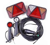 FRISTOM Kit de Luces Traseras LED Siete Funciones para Remolque Lámparas de Posición HORPOL y Arnés Eléctrico MANTES 5.5m Enchufe 13 Pines Impermeable 12V