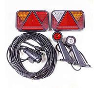 FRISTOM Kit de Luces Traseras LED Siete Funciones para Remolque Lámparas de Posición HORPOL y Arnés Eléctrico MANTES 7m Enchufe 13 Pines Impermeable 12V