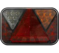 FRISTOM Piloto Trasero Derecho FT-270 LED 6 Funciones para Remolque Luz de Posición Freno Marcha Atrás Intermitente Reflector 12V 5 PIN 200x130x50mm
