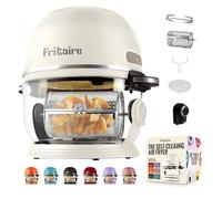 Fritaire - Freidora aire de vidrio Autolimpiable con capacidad 4,8 L y sistema de calentamiento por convección Vortex Whirlwind (Blanco)