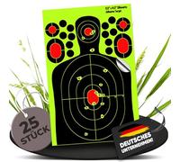 Fritz-Cell 24368 - Diana autoadhesiva para todos los rifles, pistolas, rifles de aire, airsoft, BB, diábolo, compatible con objetivos Splatterburst, 25 unidades