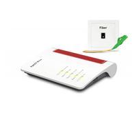 Fritz!Box 5530 Fiber Edición Internacional, Router de Fibra óptica con Wi-Fi 6, 2,5 Gigabit LAN, 4 Puertos LAN Gigabit, 2X USB 3.0