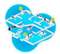 FRITZ!Repeater FRITZ!Mesh Set 4200 3-pack Edition Inter Repetidor de red 4200 Mbit/s Rojo, Blanco