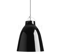 Fritz Hansen Caravaggio, lámpara de suspensión, negro brillo/cable negro - ø40 cm