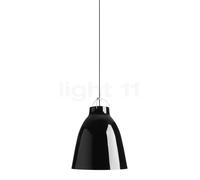 Fritz Hansen Caravaggio, lámpara de suspensión, negro/cable negro - ø16,5 cm