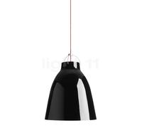 Fritz Hansen Caravaggio, lámpara de suspensión, negro/cable rojo - ø25,8 cm