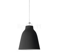 Fritz Hansen Caravaggio, lámpara de suspensión, negro mate/cable gris - ø25,8 cm