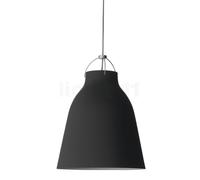 Fritz Hansen Caravaggio, lámpara de suspensión, negro mate/cable gris - ø40 cm