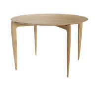 Fritz Hansen Mesa con bandeja Foldable Ø60 cm Oiled oak