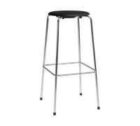 Fritz Hansen Taburete de bar High Dot Ceniza negra-cromo