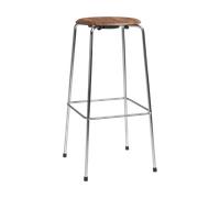Fritz Hansen Taburete de bar High Dot Nogal-cromo