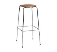 Fritz Hansen Taburete de bar High Dot Wild cuero walnut-cromo