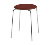 Fritz Hansen Taburete Dot cuero Chestnut
