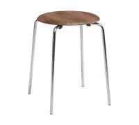 Fritz Hansen Taburete Dot Nogal-cromo