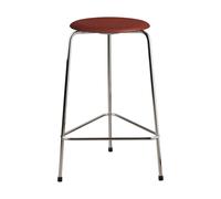 Fritz Hansen Taburete High Dot cuero Chestnut