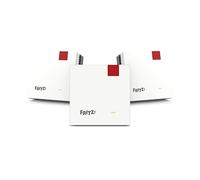 Fritz!Mesh Set 1600 - Juego de 3 repetidores Fritz (3 unidades, ideal para enrutadores de Internet o módem de fibra óptica (ONT), cobertura WiFi para 5-7 habitaciones, Wi-Fi 6 con hasta 3.000 Mbps