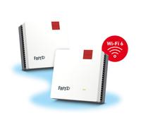 FRITZ!Mesh Set 1600, paquete de 2 unidades 2 unidades de FRITZ!Repeater 1200 AX, WiFi 6 de doble banda con una velocidad de hasta 3.000 Mbit/s