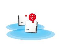 FRITZ! Mesh Set 1700 Set de 2 | Wi-Fi rápido hasta 3600 Mbit/s | Cobertura WLAN 3-5 habitaciones | Ideal para enrutadores de Internet o módem de fibra óptica (ONT) | Configuración sencilla | Fabricado