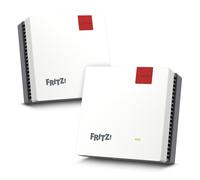 Fritz! Mesh Set 1700 - Juego de 2 Unidades | Wi-Fi rápido 7 hasta 3.600 Mbps | Cobertura WiFi para 3-5 Habitaciones | Ideal para enrutadores de Internet o módem de Fibra óptica (ONT) | Fácil