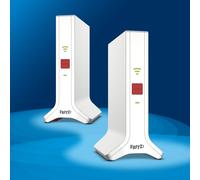 AVM Fritz! Mesh Wi-Fi Set 4200 International, Pack de 2 Fritz! Repeater 3000AX, Solucion Mesh hasta 4 estancias, WiFi 6 Tribanda con hasta 4.200 Mbps, 2 LAN Gigabit, Interfaz en Español