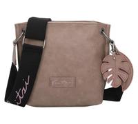 Fritzi aus Preussen Fritzi03 Eco Mud Crossbody bolso bandolera mujer bolso mano bolso diario trabajo universidad bolso ciudad cremallera piel sintética sostenible 22.5 x 20.5 x 8.5 cm, Beige