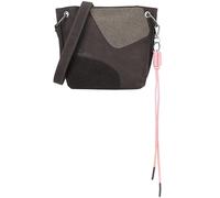 Fritzi aus Preussen Fritzi03 Limited Happy Flocked Heritage Soft Coffee Bolso Bandolera de Ecopiel Mujer Crossbody para Festivales y Ciudad Vegano con Smile Flocked 22,5 x 20,5 x 8,5 cm, Marrón